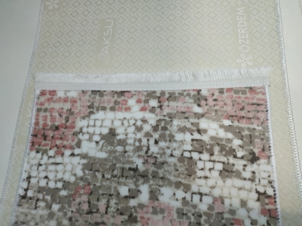 Набор ковриков для ванной и туалета Venera, 60x100/50x60 см, бежево-розовый фото 8