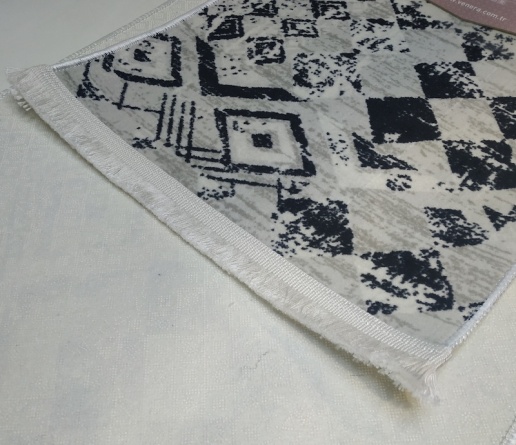 Набор ковриков для ванной и туалета Venera, 60x100/50x60 см, черно-белый фото 2