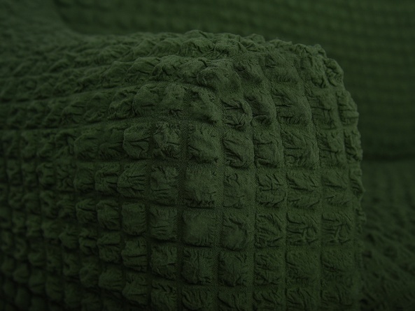 Чехол на угловой диван без оборки Concordia, цвет зеленый фото 5