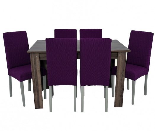 Чехол на стул без оборки Venera, цвет фиолетовый, 1 предмет фото 5