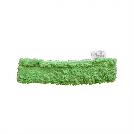Шубка для мытья окон, 35 см, микрофибра, липучка, зеленая фото 1