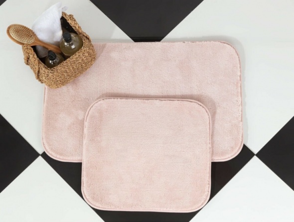 Набор ковриков для ванной и туалета Venera, 60x100/50x60 см, розовый фото 1
