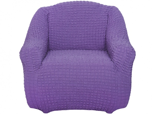 Чехол на кресло без оборки Venera, цвет сиреневый фото 3