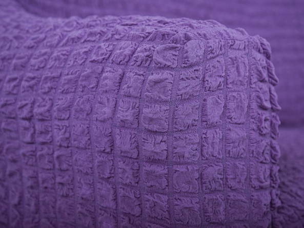Чехол на трехместный диван с оборкой Concordia, цвет сиреневый фото 4