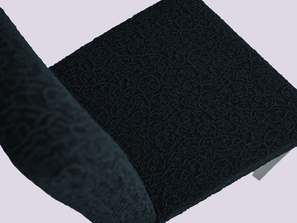 Чехол на стул без оборки Venera "Жаккард", цвет темно-серый, 1 предмет фото 3