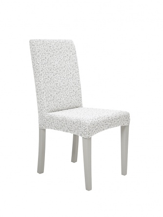 Чехлы на стулья без оборки Venera "Жаккард", цвет белый, комплект 6 штук фото 2