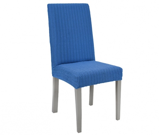 Чехол на стул без оборки Venera, цвет синий, 1 предмет фото 1