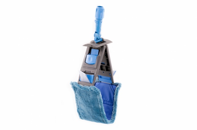 Держатель мопа (флаундер) универсальный, 50х13 см, пластик, синий фото 2