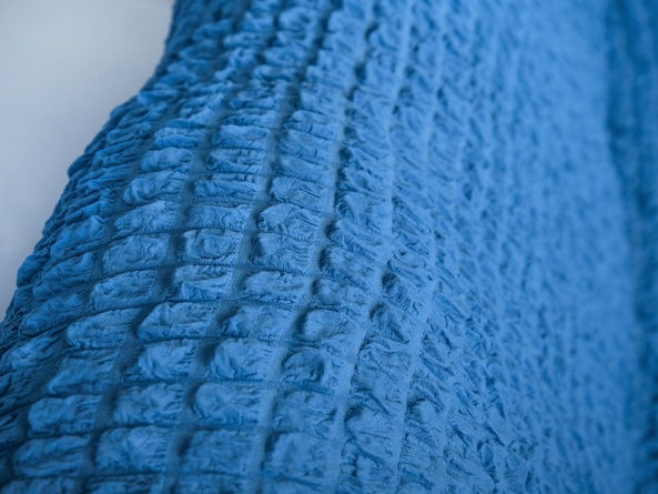 Чехол на угловой диван без оборки Concordia, цвет синий фото 3
