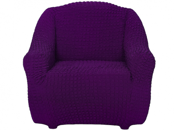 Чехол на кресло без оборки Venera, цвет фиолетовый фото 4