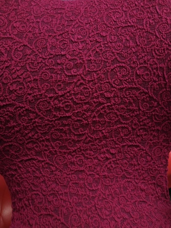 Чехол на сиденье стула Venera "Жаккард", цвет бордовый, 1 предмет фото 5