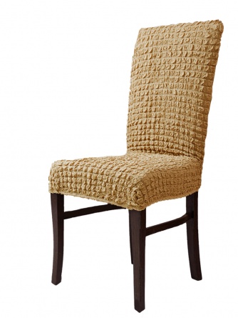 Чехол на стул без оборки Venera, цвет кремовый, 1 предмет фото 1