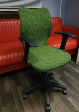 Чехол на стул без оборки Venera "Жаккард", цвет зеленый, 1 предмет фото 8