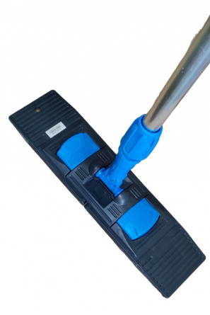 Держатель мопа (флаундер), 40х11 см, пластик, синий фото 5