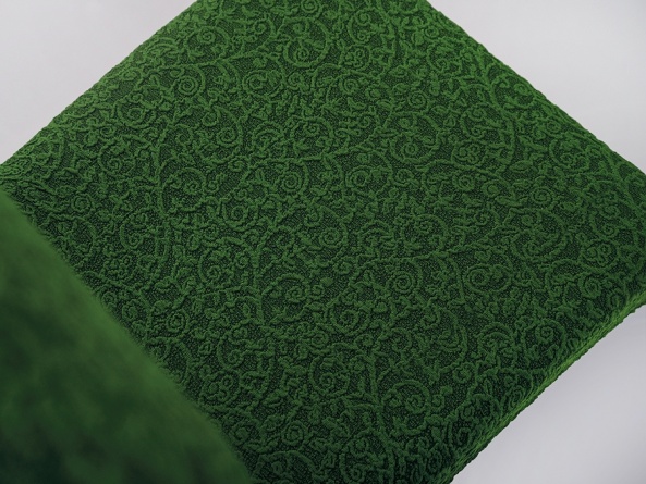 Чехол на стул без оборки Venera "Жаккард", цвет зеленый, 2 штуки фото 3