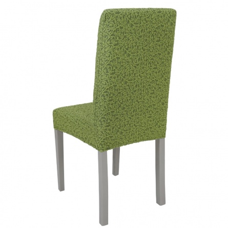 Чехол на стул без оборки Venera "Жаккард", цвет оливковый, 1 предмет фото 2