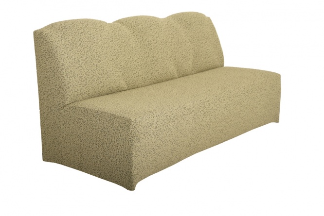 Чехол на трёхместный диван без подлокотников Venera, жаккард, цвет светло-бежевый фото 4