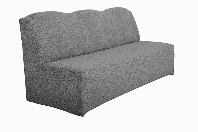 Чехол на трёхместный диван без подлокотников Venera, жаккард, цвет серый фото 3