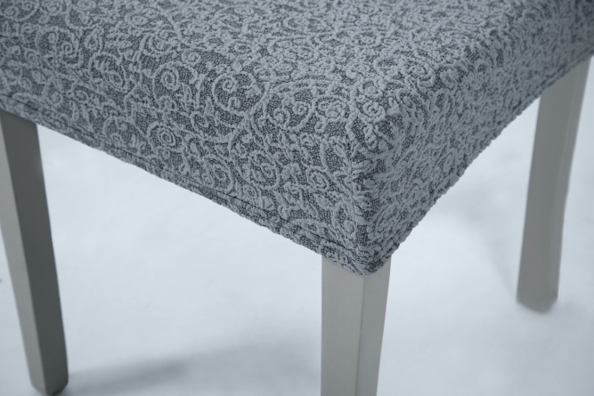 Чехол на сиденье стула Venera "Жаккард", цвет серый, 1 предмет фото 4
