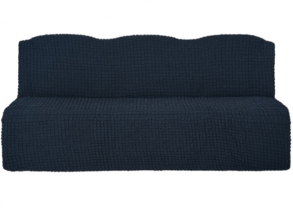 Чехол на трехместный диван без подлокотников и оборки Venera, цвет темно-серый фото 2