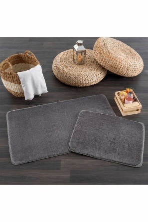 Набор ковриков для ванной и туалета Venera, 60x100/50x60 см, темно-серый фото 2