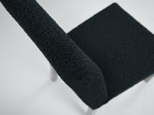 Чехол на стул без оборки Venera "Жаккард", цвет темно-серый, 1 предмет фото 4
