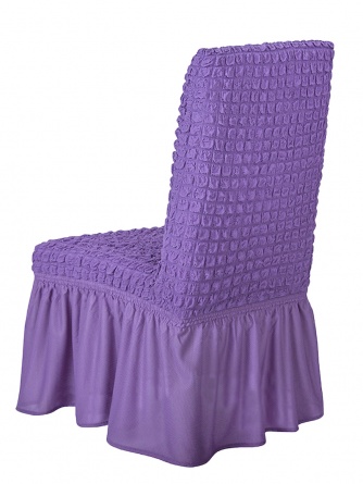 Чехол на стул с оборкой Venera, цвет сиреневый, 1 предмет фото 2