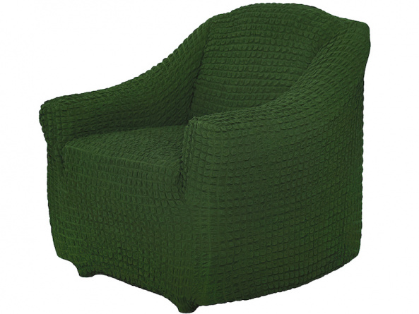 Чехол на кресло без оборки Venera, цвет зеленый фото 7