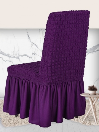 Чехол на стул с оборкой Venera, цвет фиолетовый, 1 предмет фото 11