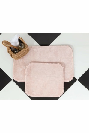 Набор ковриков для ванной и туалета Venera, 60x100/50x60 см, розовый фото 2