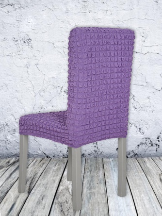 Чехол на стул без оборки Venera, цвет сиреневый, 1 предмет фото 2