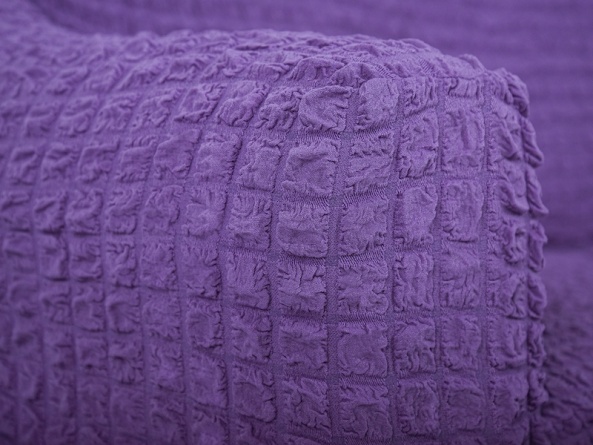 Чехол на угловой диван без оборки Concordia, цвет сиреневый фото 4