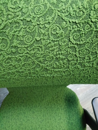 Чехол на стул без оборки Venera "Жаккард", цвет зеленый, 1 предмет фото 12