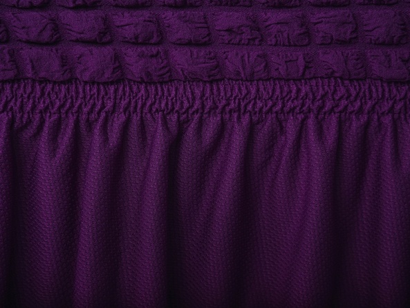 Комплект чехлов на трехместный диван и два кресла с оборкой Concordia, цвет фиолетовый фото 4