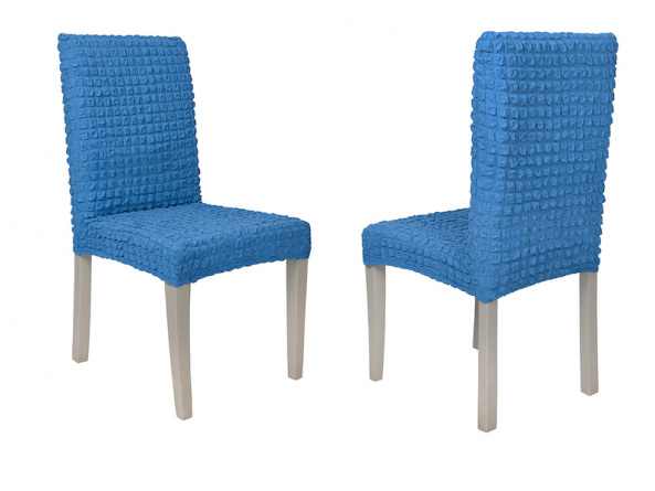 Чехол на стул без оборки Venera, цвет синий, 1 предмет фото 6