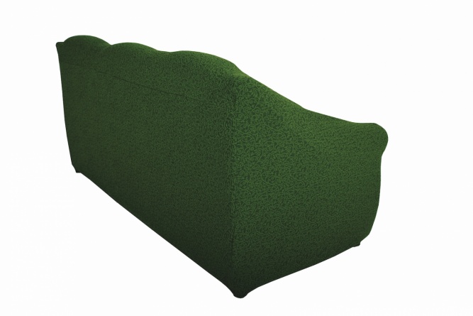 Чехол на трёхместный диван без оборки Venera "Жаккард", цвет зелёный фото 6