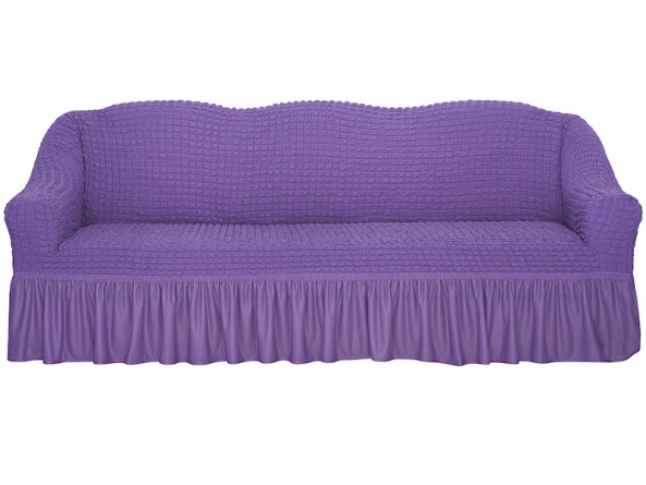 Чехол на трехместный диван с оборкой Concordia, цвет сиреневый фото 8