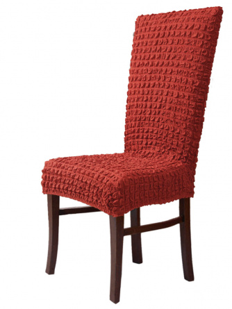 Чехол на стул без оборки Venera, цвет терракотовый, 1 предмет фото 1