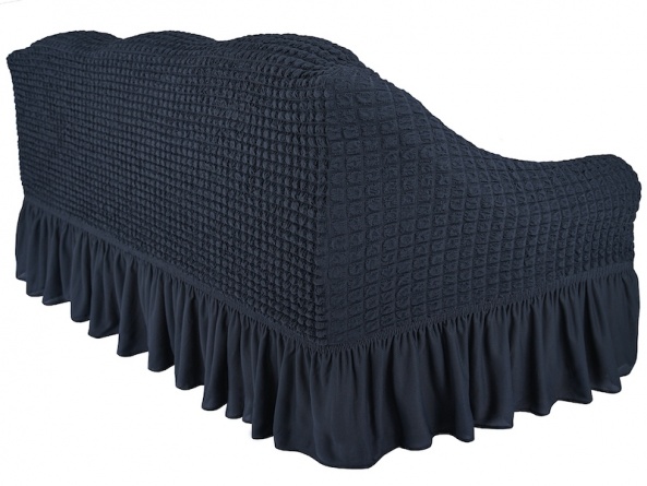 Комплект чехлов на трехместный диван и два кресла с оборкой Concordia, цвет темно-серый фото 3