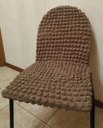Чехлы на стулья без оборки Venera, цвет коричневый, комплект 6 штук фото 6