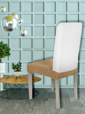 Чехол на сиденье стула Venera "Жаккард", светло-коричневый, 1 предмет фото 2
