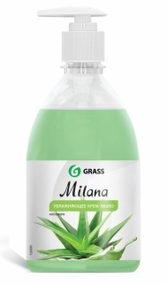Жидкое крем-мыло Grass "Milana", Алоэ вера с дозатором 500 мл. фото 1