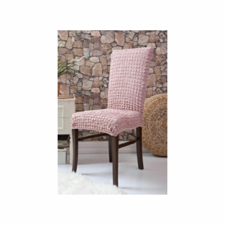 Чехлы на стулья без оборки Venera, цвет розовый, комплект 6 штук фото 3