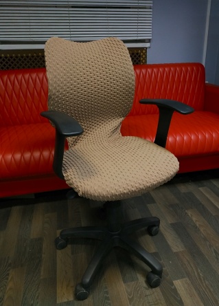 Чехол на стул без оборки Venera, цвет коричневый, 1 предмет фото 6