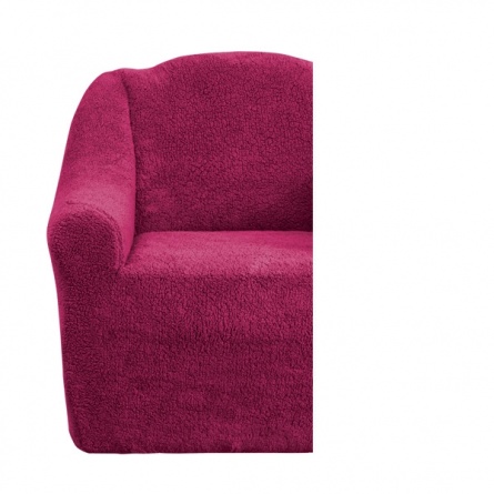 Чехол на трёхместный диван плюшевый Venera, цвет бордовый фото 2