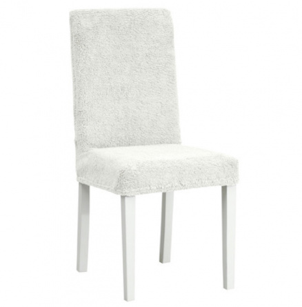 Чехол на стул плюшевый Venera, цвет белый, 1 предмет фото 1