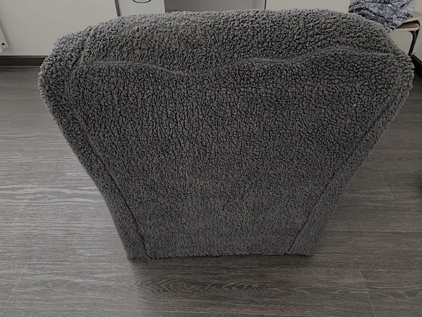 Комплект чехлов на трехместный диван и кресла плюшевый Venera, цвет темно-серый фото 6