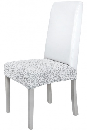Чехол на сиденье стула Venera "Жаккард", цвет белый, 1 предмет фото 1