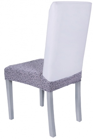 Чехол на сиденье стула Venera "Жаккард", цвет серо-бежевый, 1 предмет фото 2