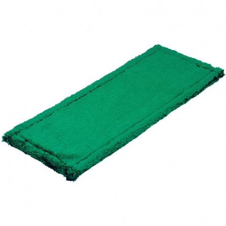 Насадка для швабры плоская (моп), 40х13 см, микрофибра, ухо+карман, зеленая фото 2